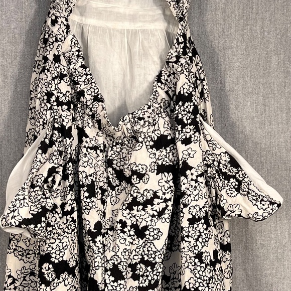 NWT Anthropologie Floral Linen Cotton Maxi Dress Pockets Sz S Fairy Sweetheart - Picture 8 of 15